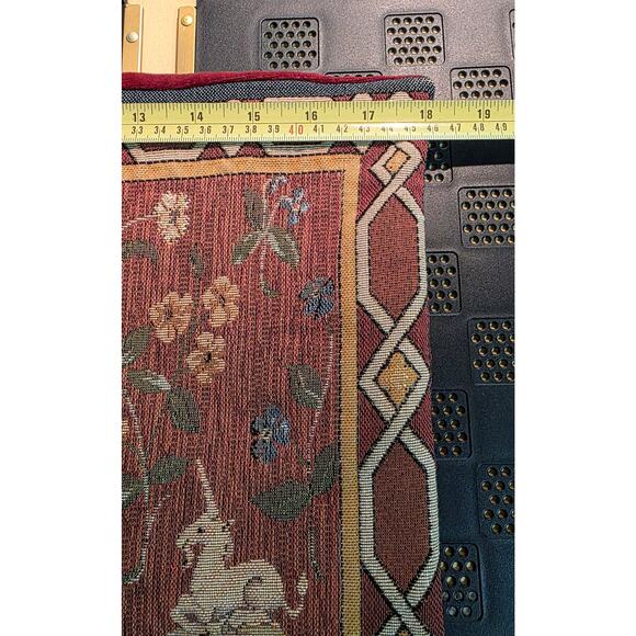 Goblys Old World Decorative Pillow Case Made In France Lady w The Organ Tapestry - Picture 6 of 7